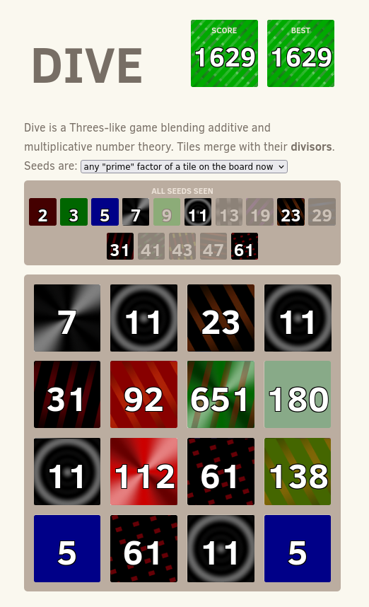 Colour Diving Code DIVE color scheme explanation